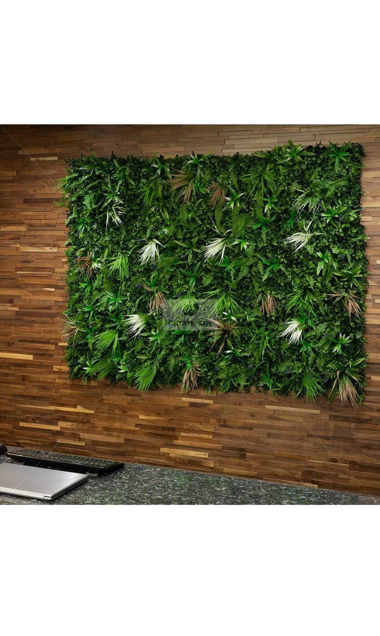 Artificial Kauai Living Wall Vertical Garden for Outdoor Hedge Installments or Indoor Decor (5 Pack) 28 SQF