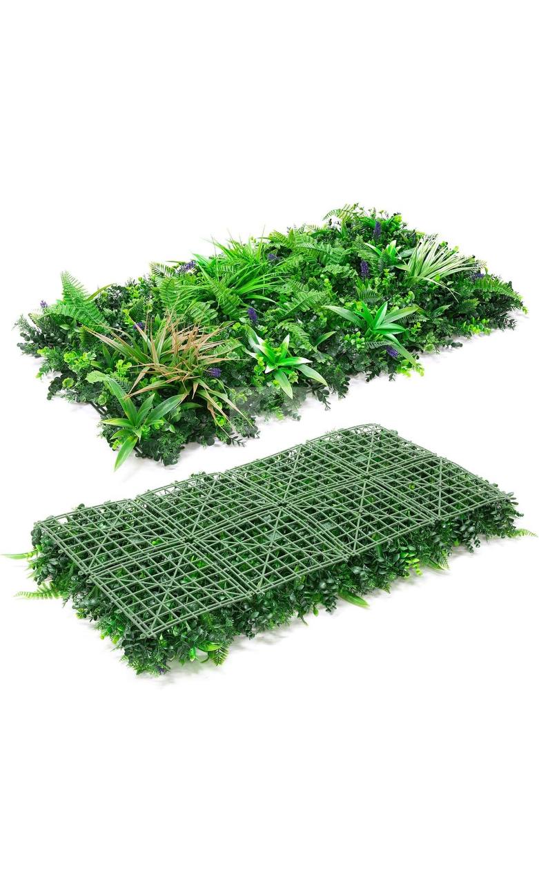Artificial Kauai Living Wall Vertical Garden for Outdoor Hedge Installments or Indoor Decor (5 Pack) 28 SQF