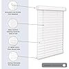 LOTUS & WINDOWARE Cordless Faux Wood Blinds – 48" x 60", 2" Horizontal Slats, Smooth Snow White
